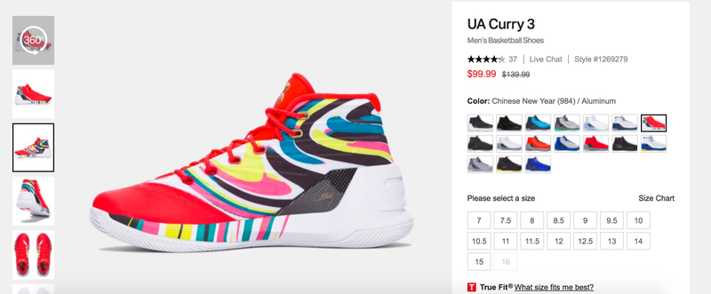 Screencap via UnderArmour.com